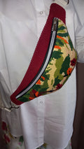 Sac banane artisanal velours et canevas recyclé – Label"Fabriqué en Aveyron"