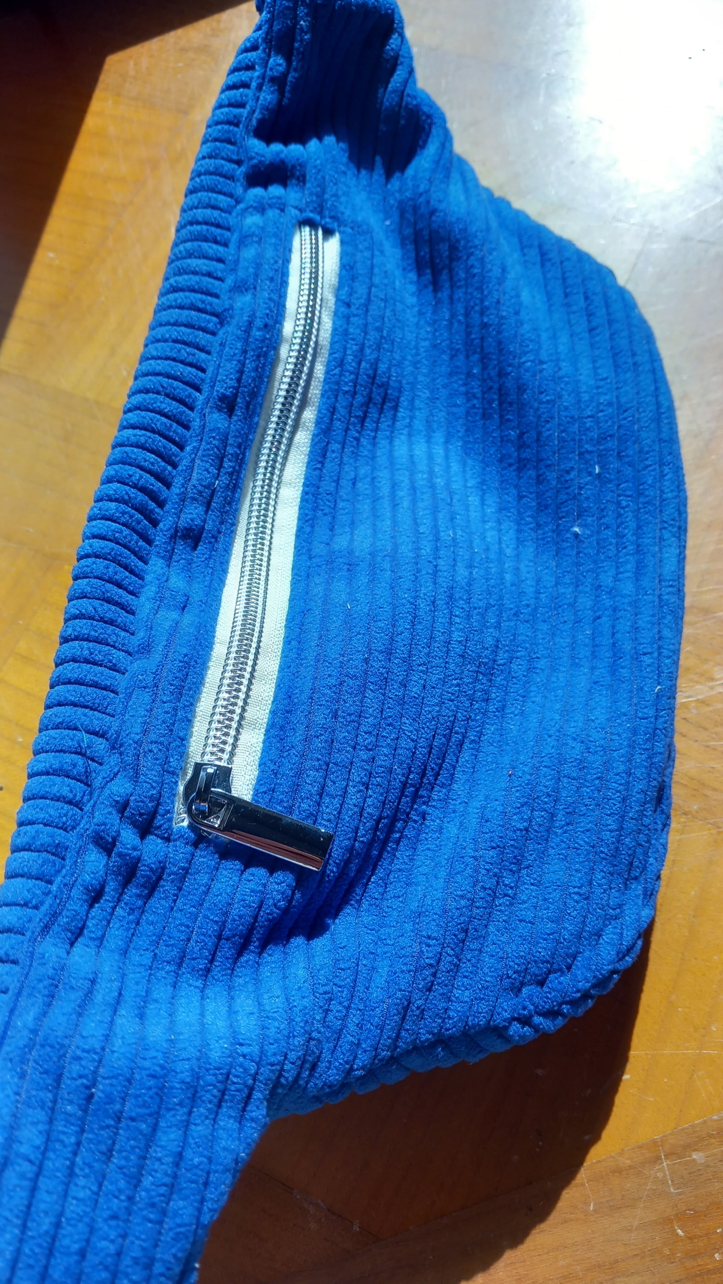 Sac banane artisanal velours et canevas recyclé – Label"Fabriqué en Aveyron".