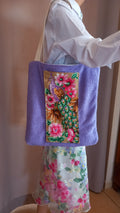 Tote bag canevas  recyclé et tissu tout doux - Label "Fabriqué en Aveyron "
